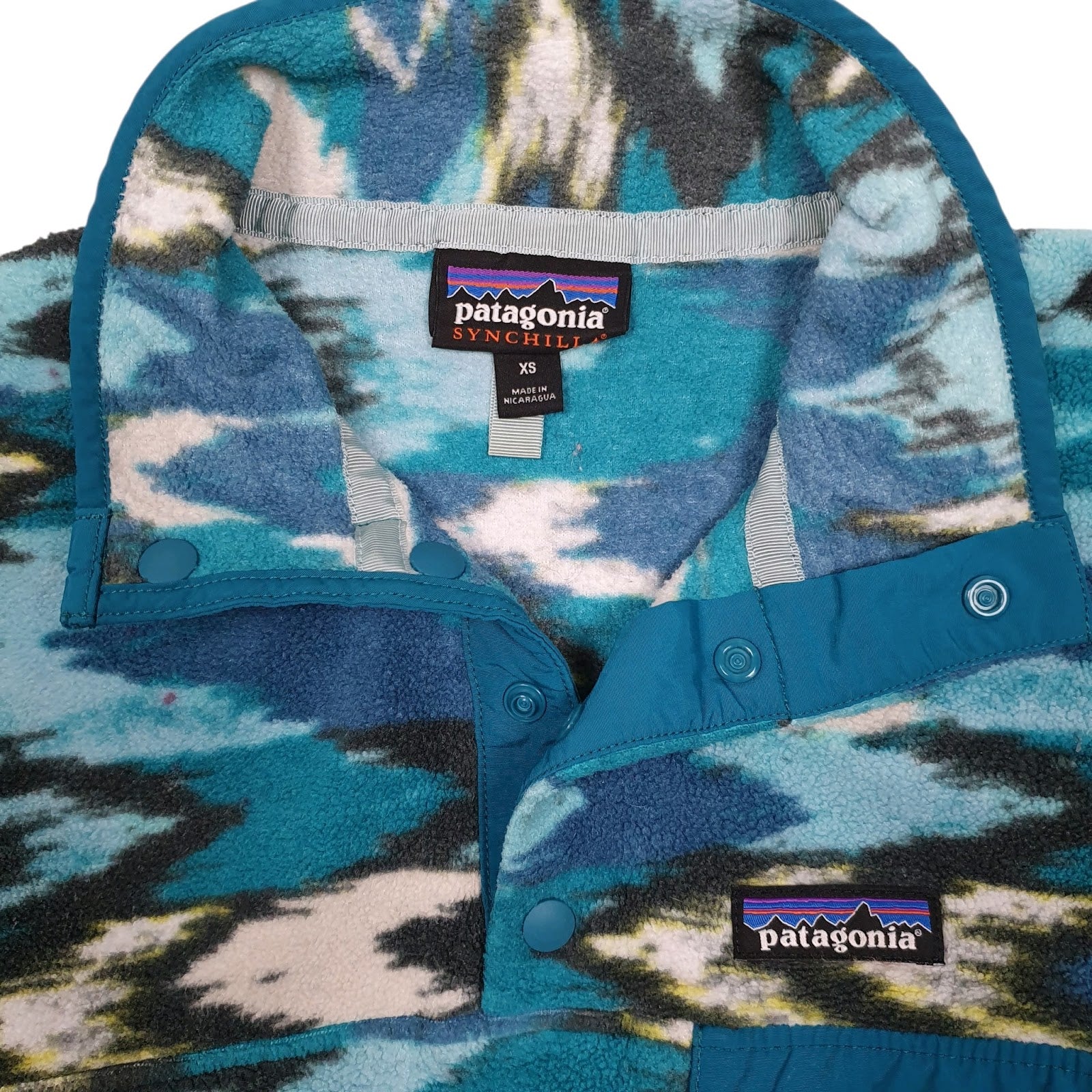 Womens Blue Patagonia Lightweight Synchilla Quarter Zip Jumper