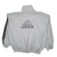 Mens White Adidas Vintage 90s Crewneck Coat