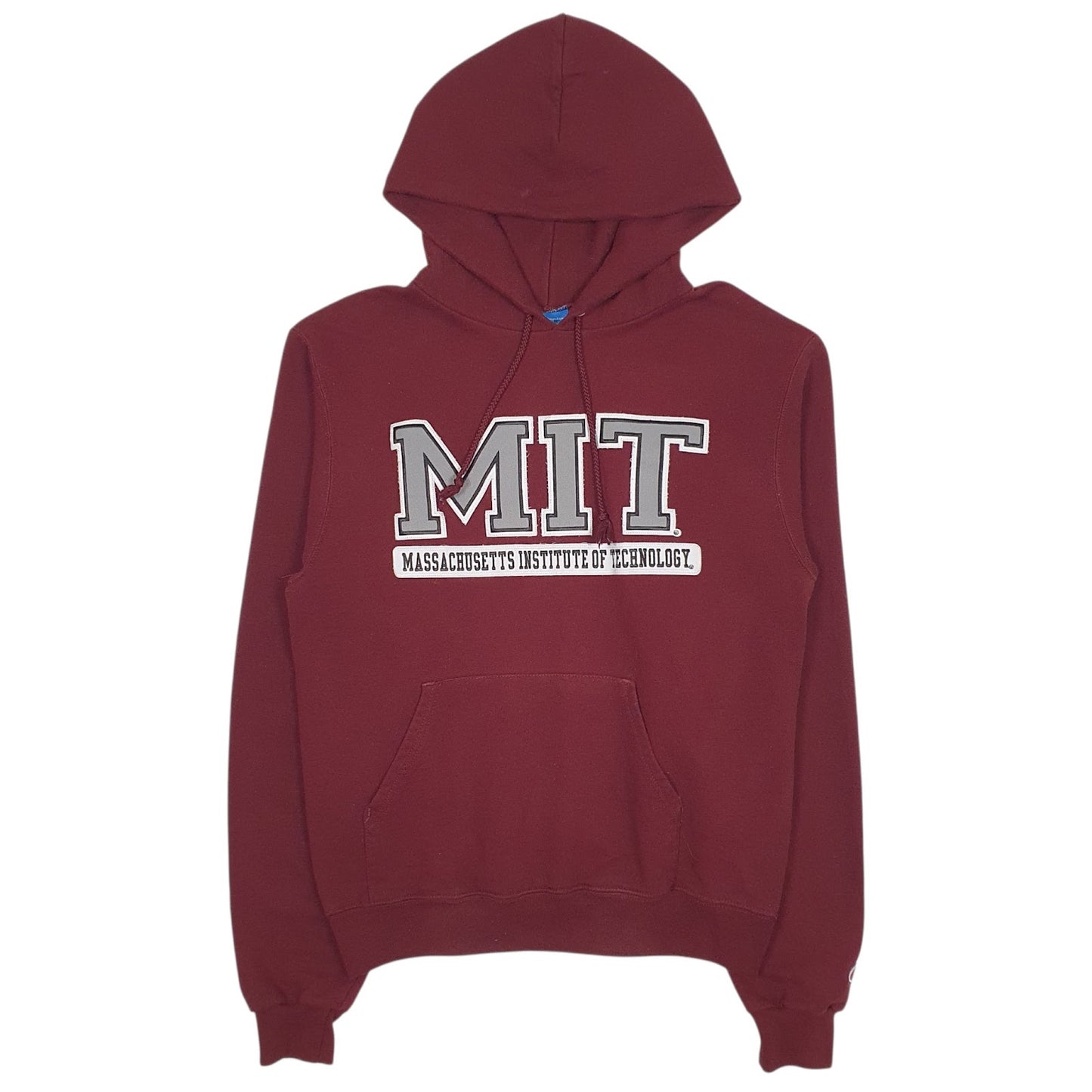 Mens Burgundy Champion MIT Hoodie Jumper