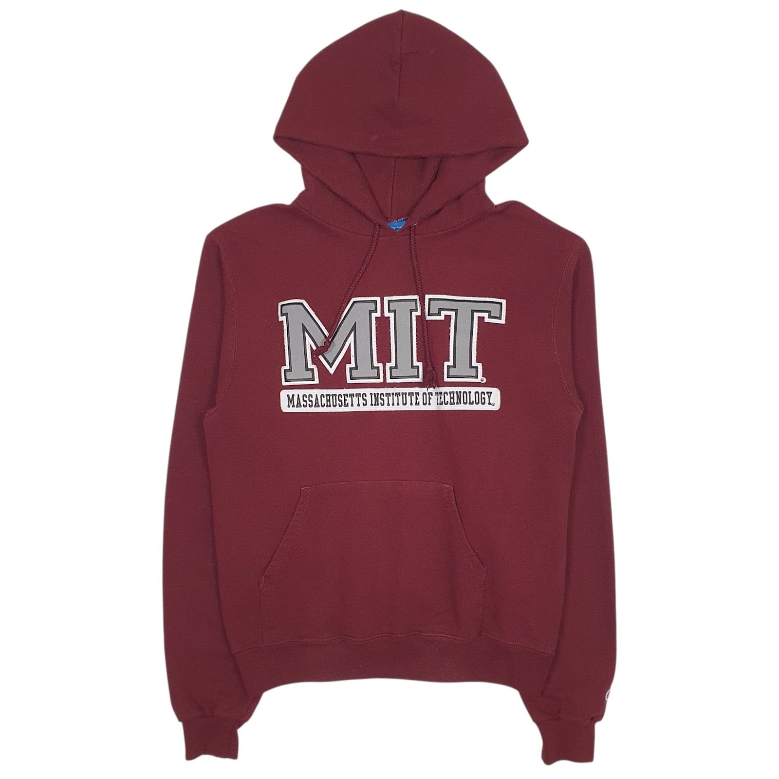 Mens Burgundy Champion MIT Hoodie Jumper