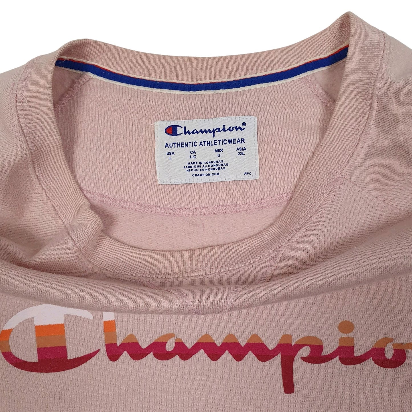 Womens Pink Champion  Crewneck Jumper