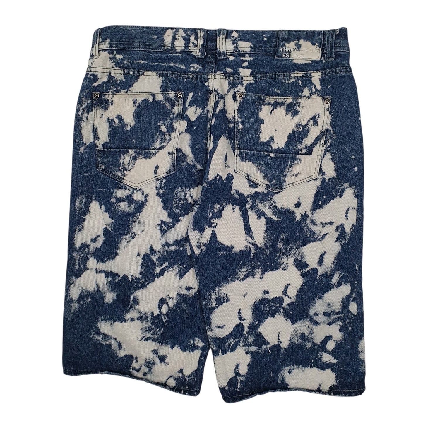 Mens Blue Thrill Jeans Acid Wash  Shorts