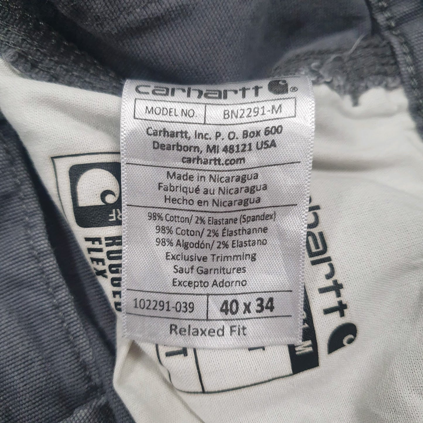 Mens Grey Carhartt Workwear Carpenter  Jeans