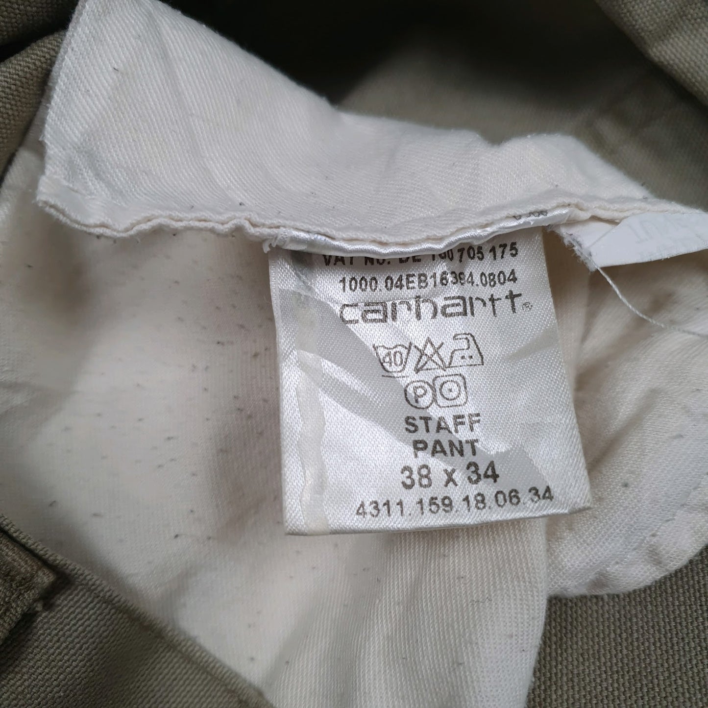 Mens Beige Carhartt Workwear  Trousers