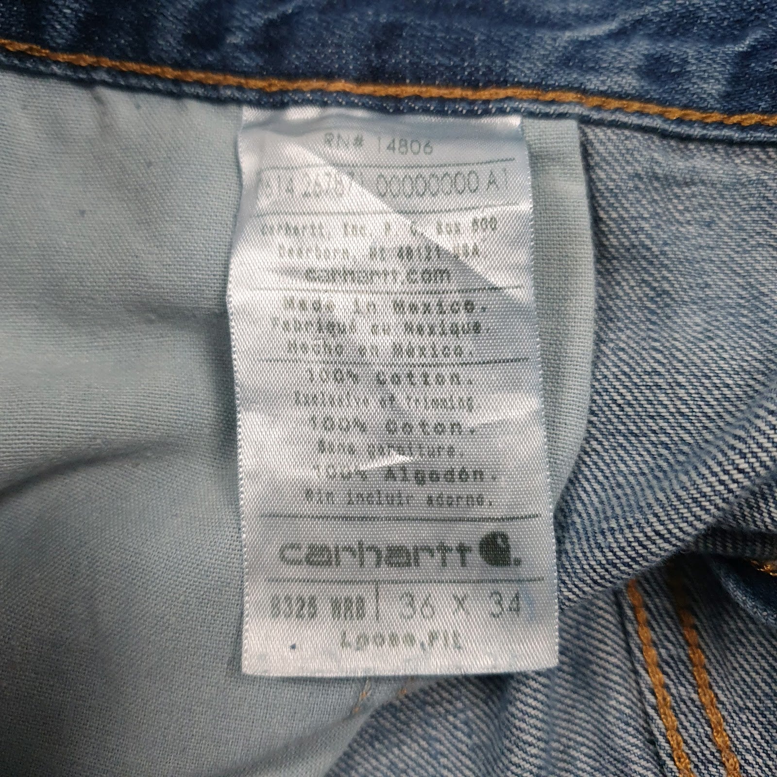 Mens Blue Carhartt   Jeans