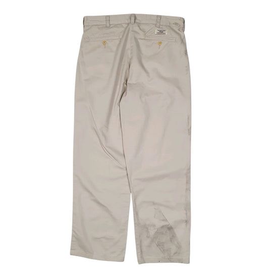 Mens Beige Polo Ralph Lauren Double Pleated  Trousers