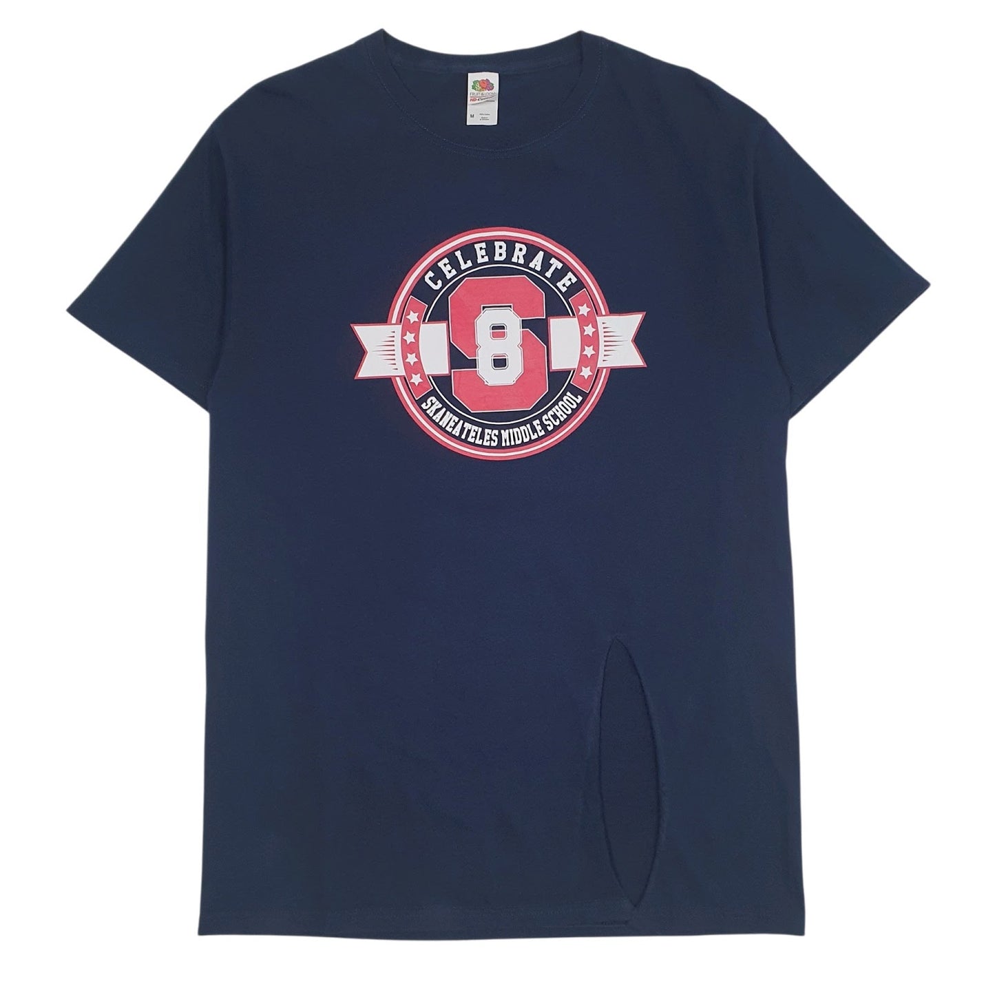 Mens Navy Fruit Of The Loom  Short Sleeve T Shirt