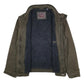 Mens Green Levis Sherpa Lined Military Bomber  Coat