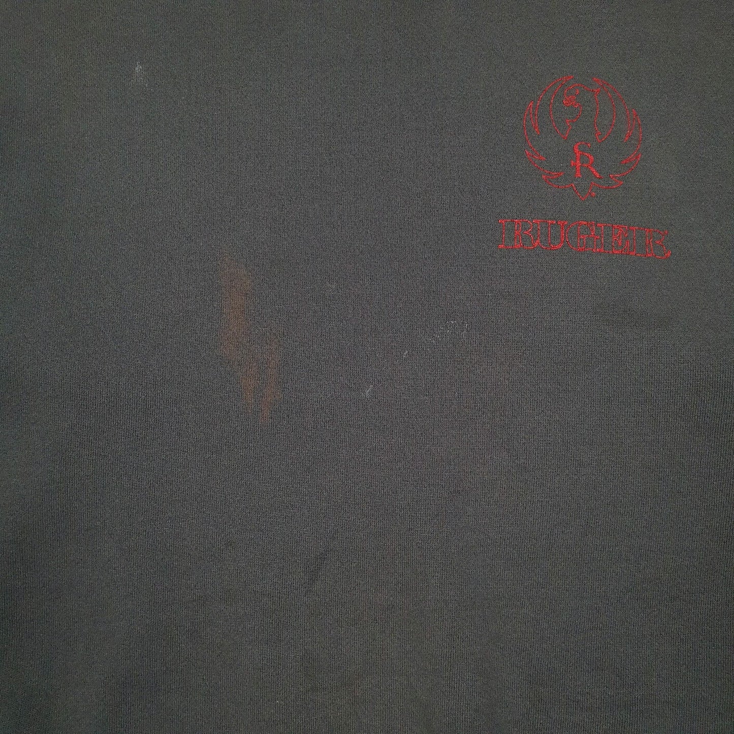 Mens Grey Lee Heavyweight Vintage 90s Ruger Firearms Crewneck Jumper