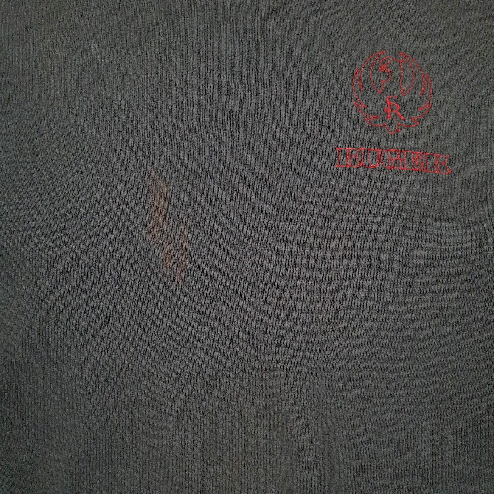Mens Grey Lee Heavyweight Vintage 90s Ruger Firearms Crewneck Jumper