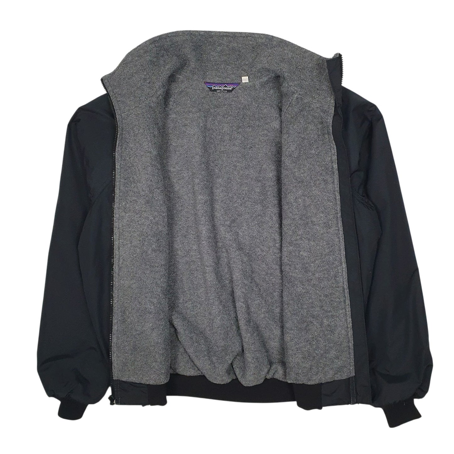 Mens Black Patagonia Shelled Synchilla Fleece Lined Vintage 80s 90s  Coat