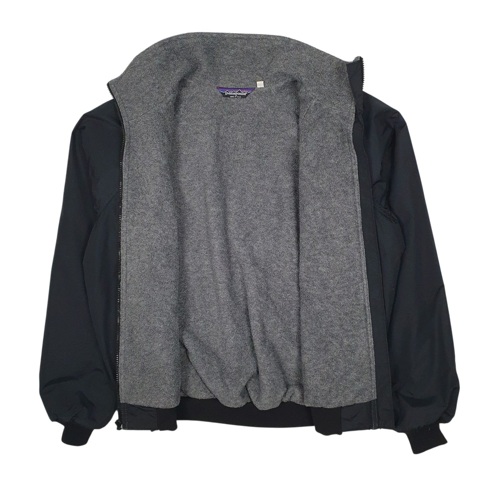 Mens Black Patagonia Shelled Synchilla Fleece Lined Vintage 80s 90s  Coat