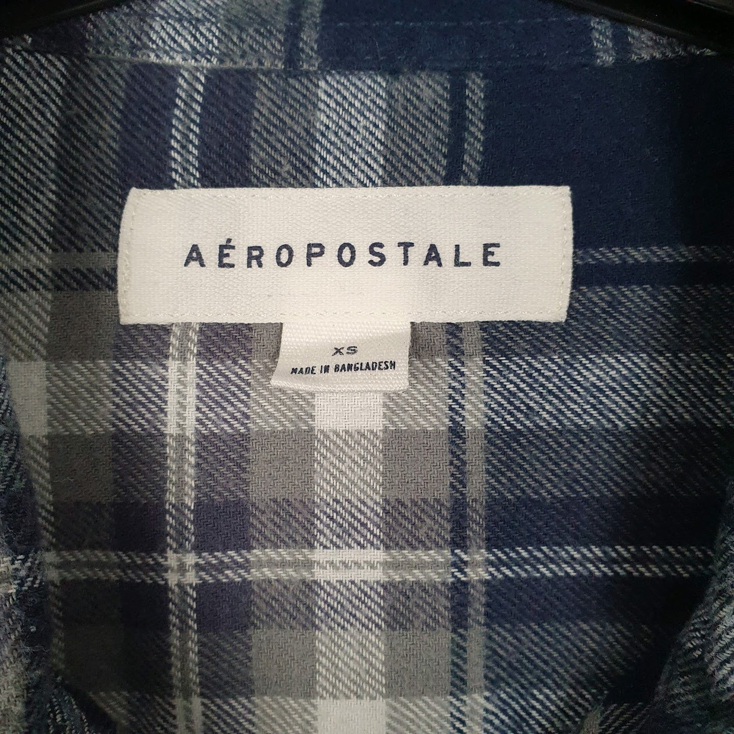 Mens Blue Aeropostale Flannel  Shirt