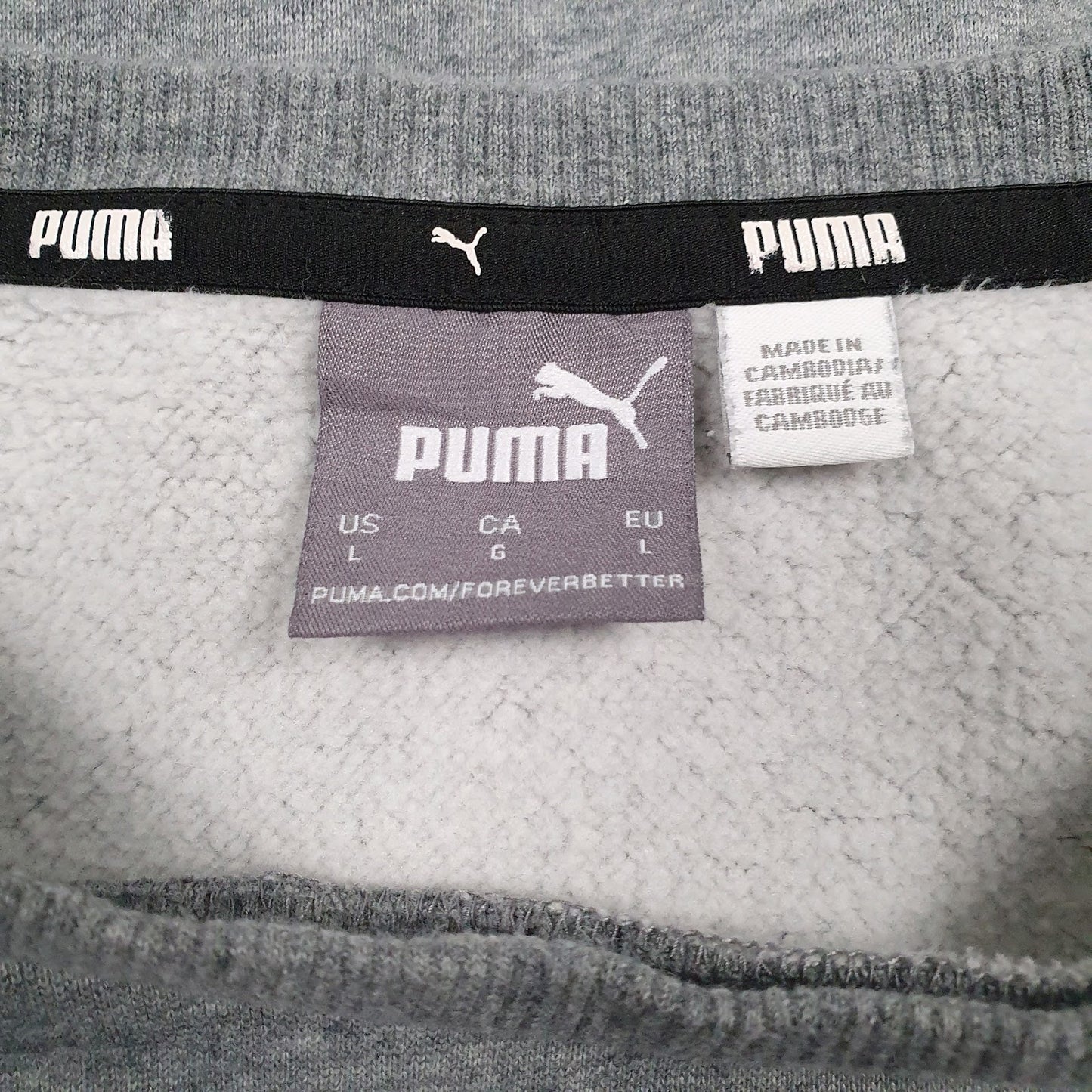 Mens Grey Puma  Crewneck Jumper