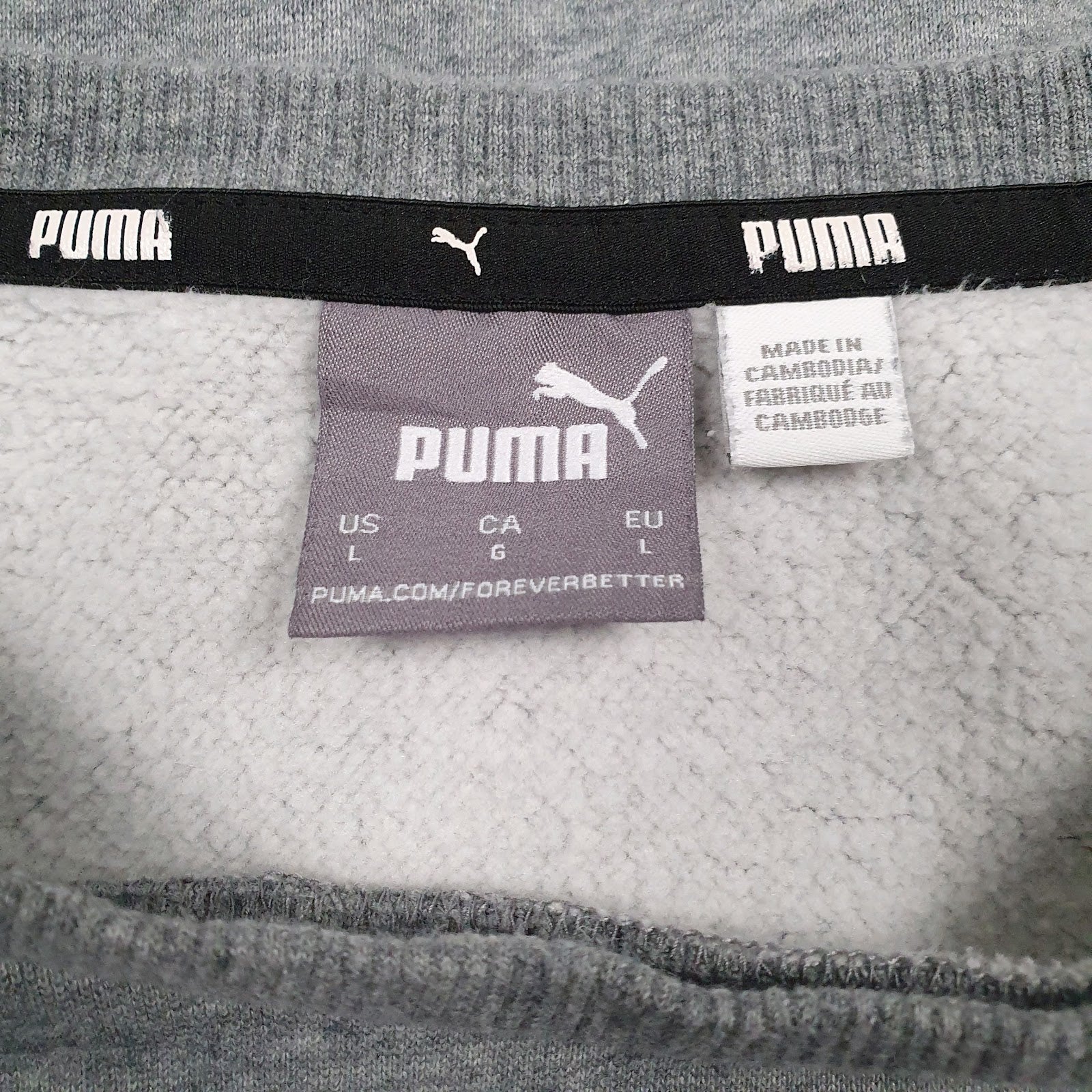 Mens Grey Puma  Crewneck Jumper