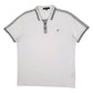 Mens White D-Rock  Short Sleeve Polo Shirt