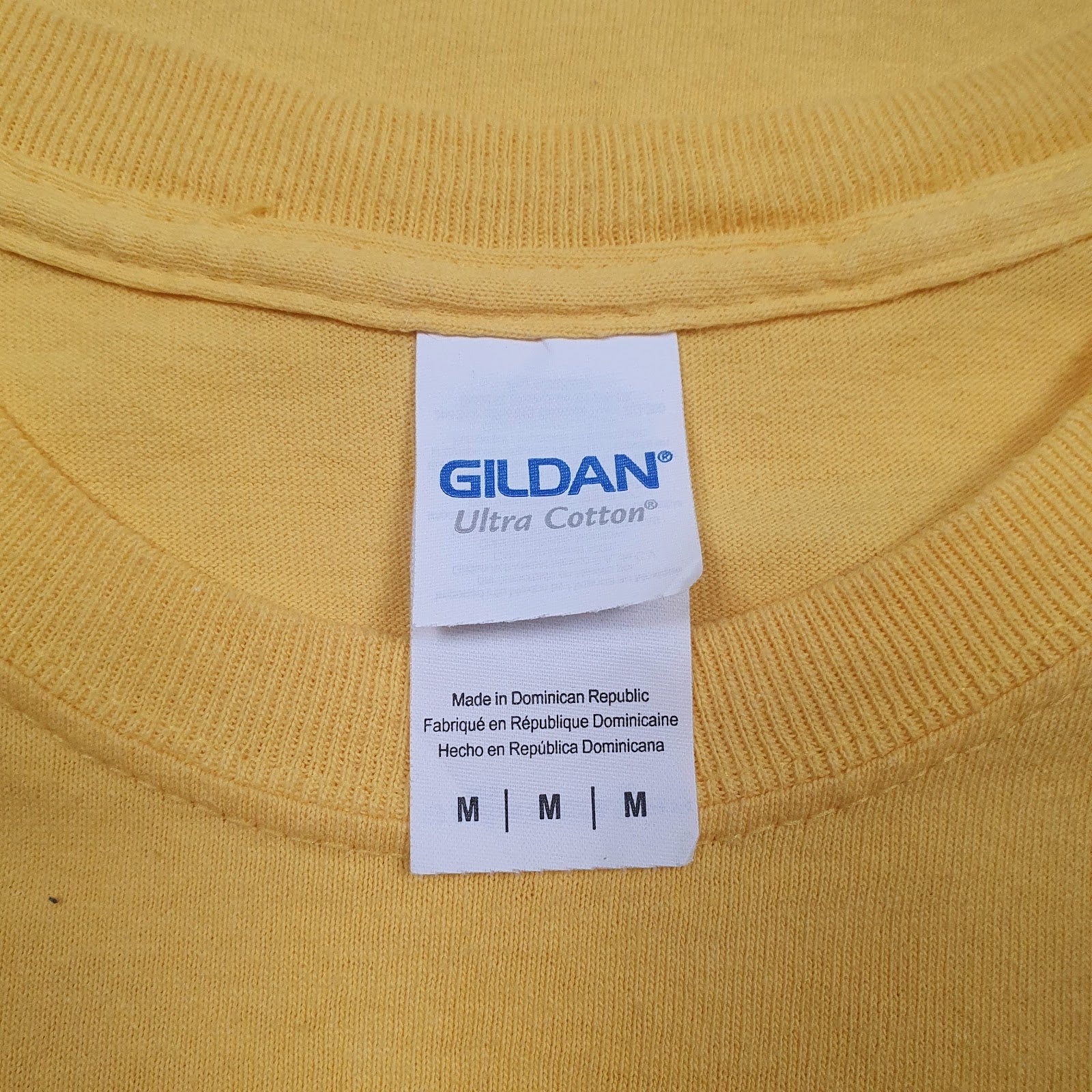 Mens Yellow Gildan University Of Michigan  T Shirt