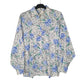 Womens Blue Unbranded Floral Long Sleeve Shirt