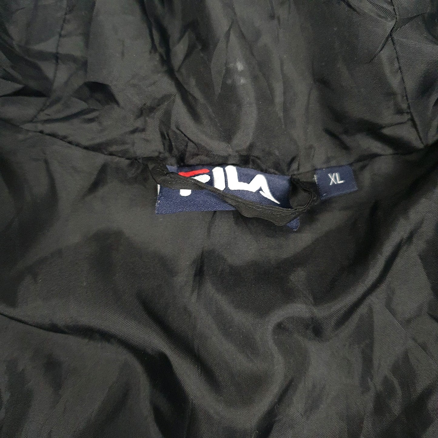 Womens Black Fila  Hoodie Coat