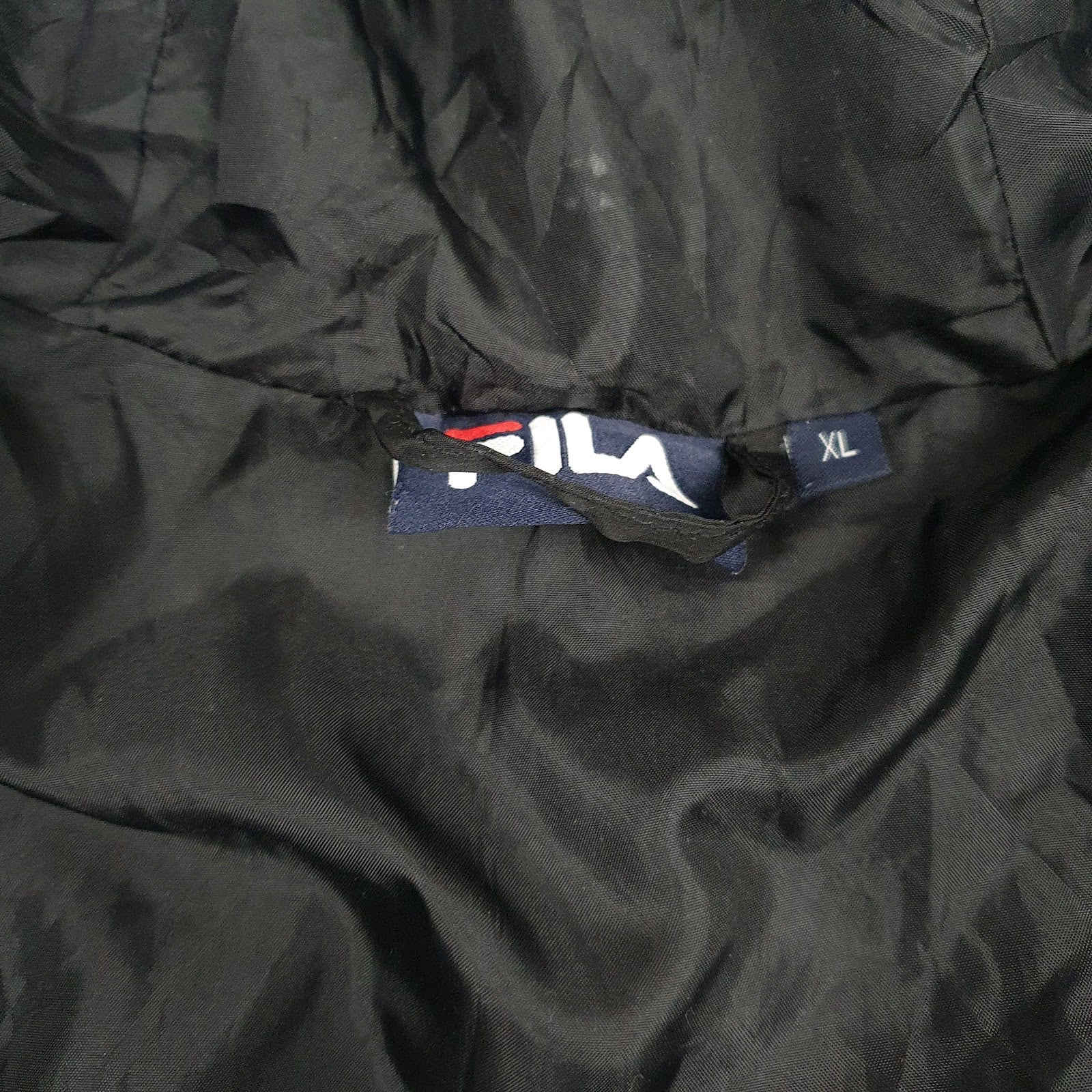 Womens Black Fila  Hoodie Coat
