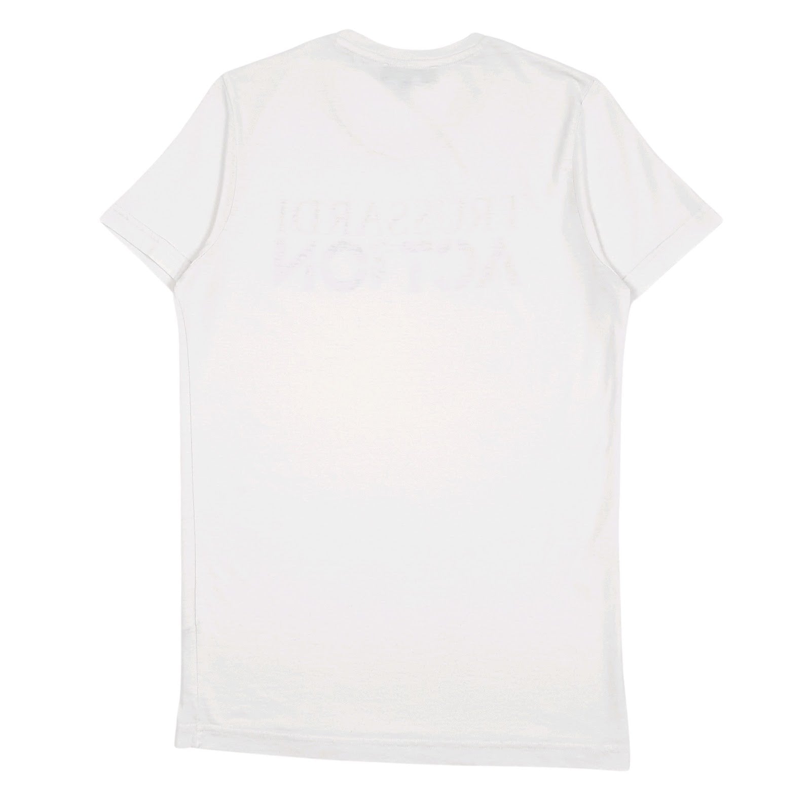 Mens White Trussardi Spellout  T Shirt
