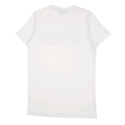Mens White Trussardi Spellout  T Shirt