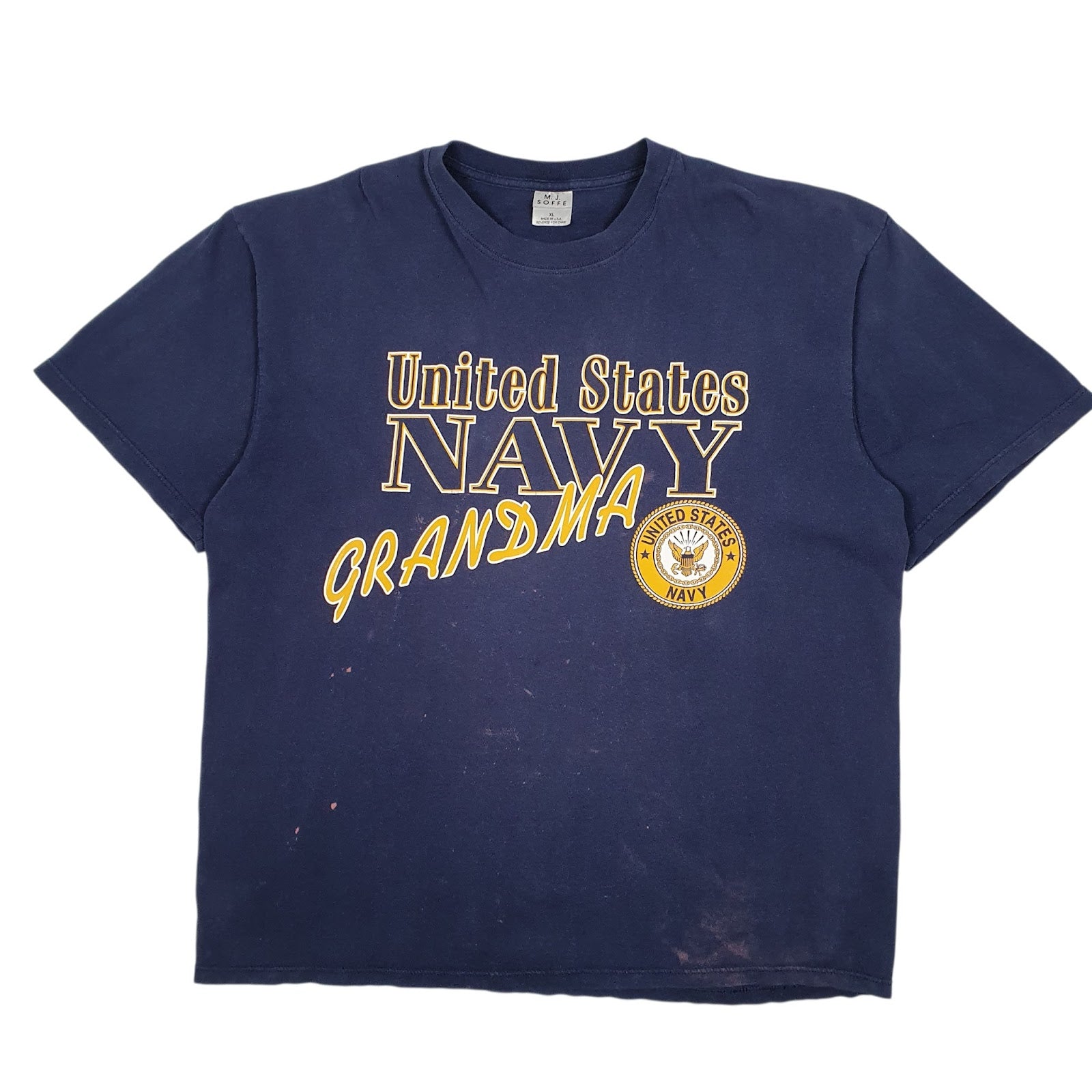 Mens Navy Soffe US Navy Grandma Short Sleeve T Shirt