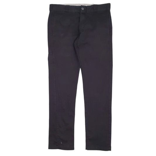 Mens Black Dickies Workwear Carpenter Chino Trousers
