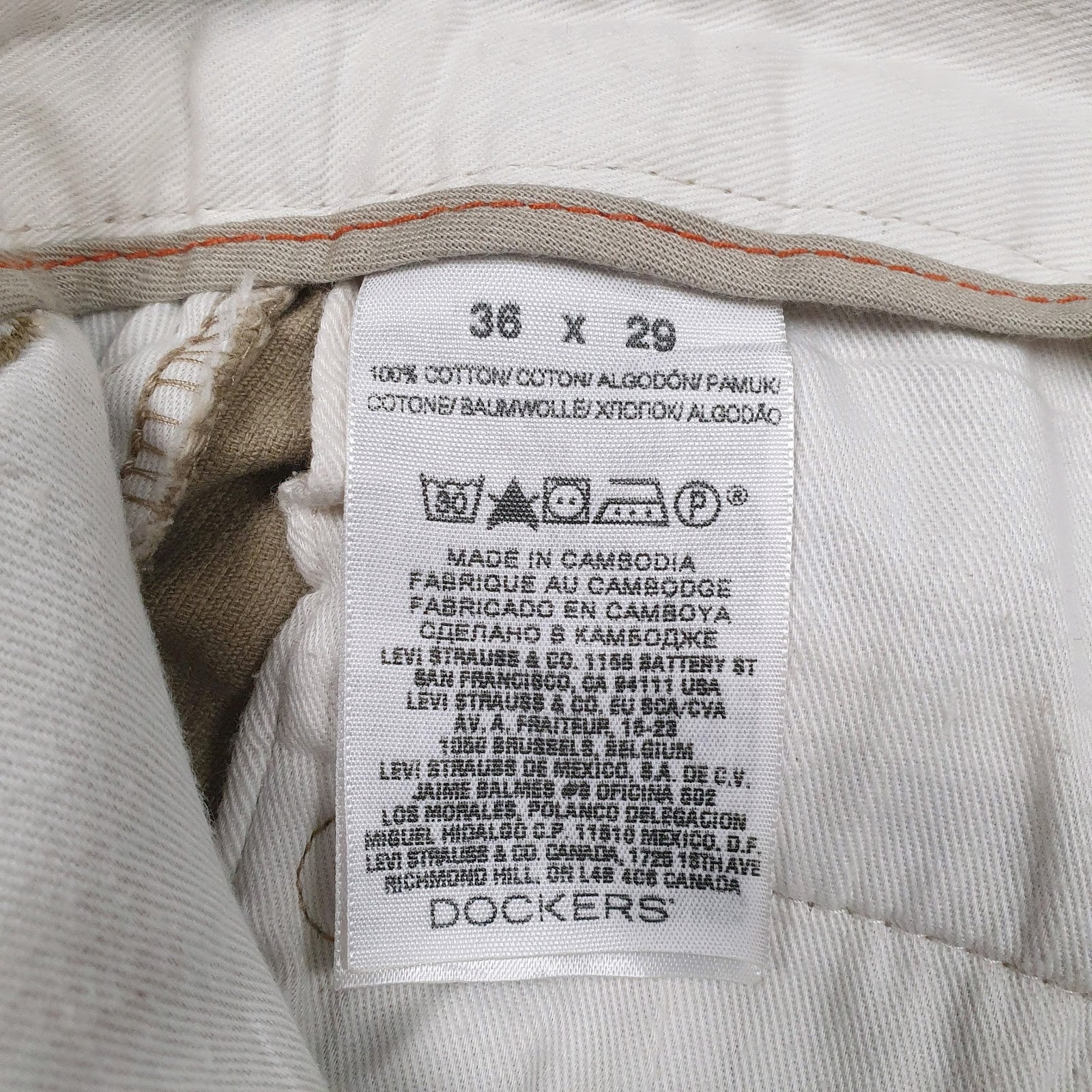 Mens Brown Dockers Classic  Trousers