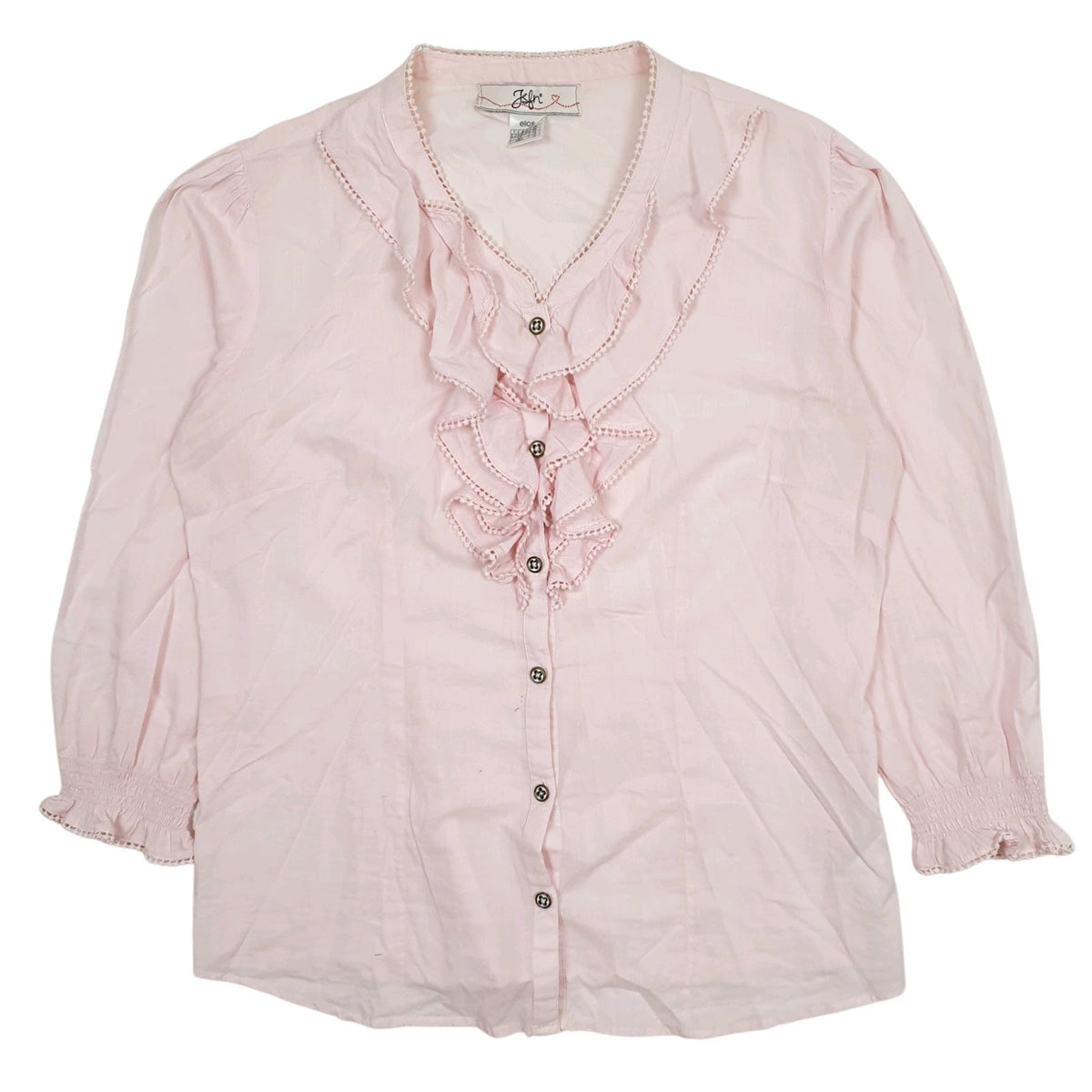 Womens Pink Ellos  Long Sleeve Shirt