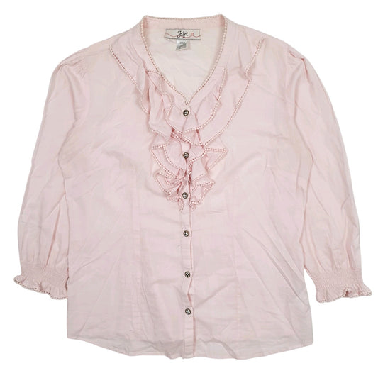 Womens Pink Ellos  Long Sleeve Shirt