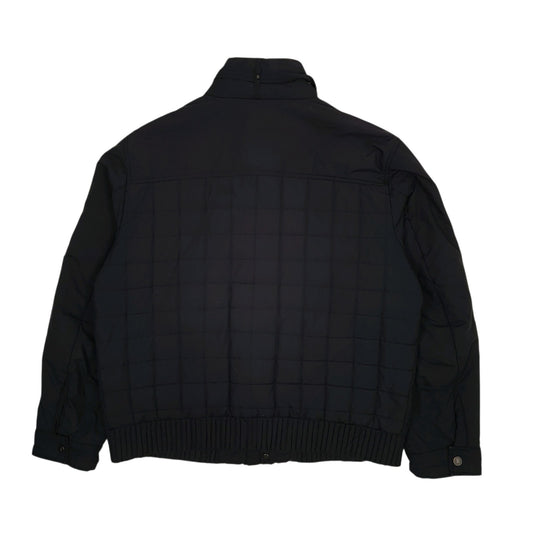 Mens Black Trussardi Quilted Padded Windbreaker  Coat