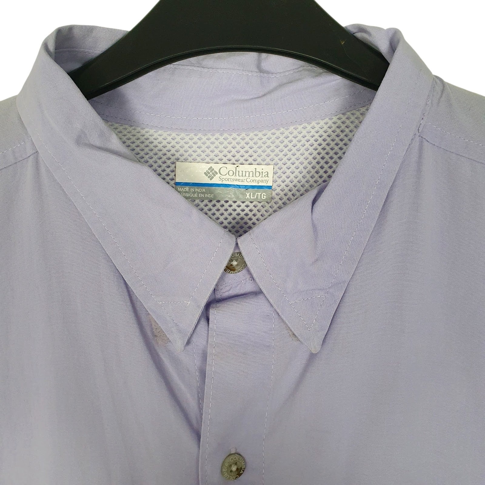 Mens Purple Columbia Sportswear Company Fishing Gear  Shirt