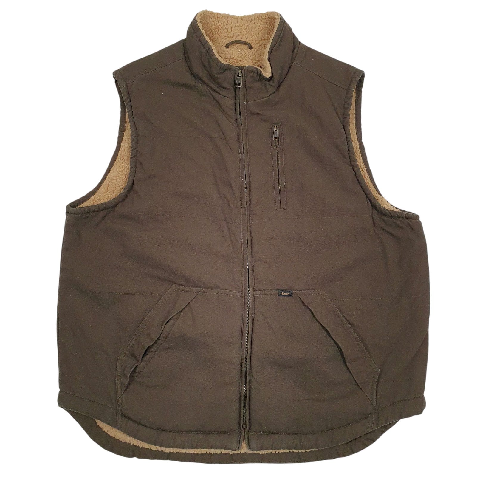 Mens Green Lee Sherpa Lined  Coat
