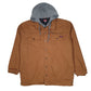 Mens Tan Wrangler Hoodie Chore  Coat