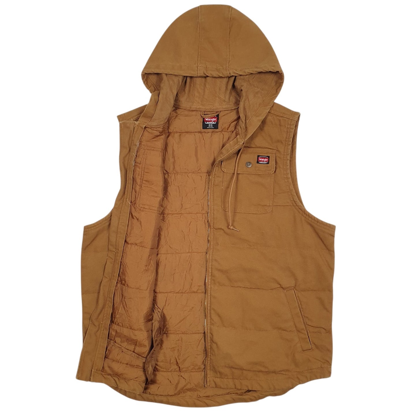Mens Brown Wrangler Workwear Padded  Coat