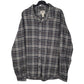 Mens Grey L.L.Bean Flannel Long Sleeve Shirt