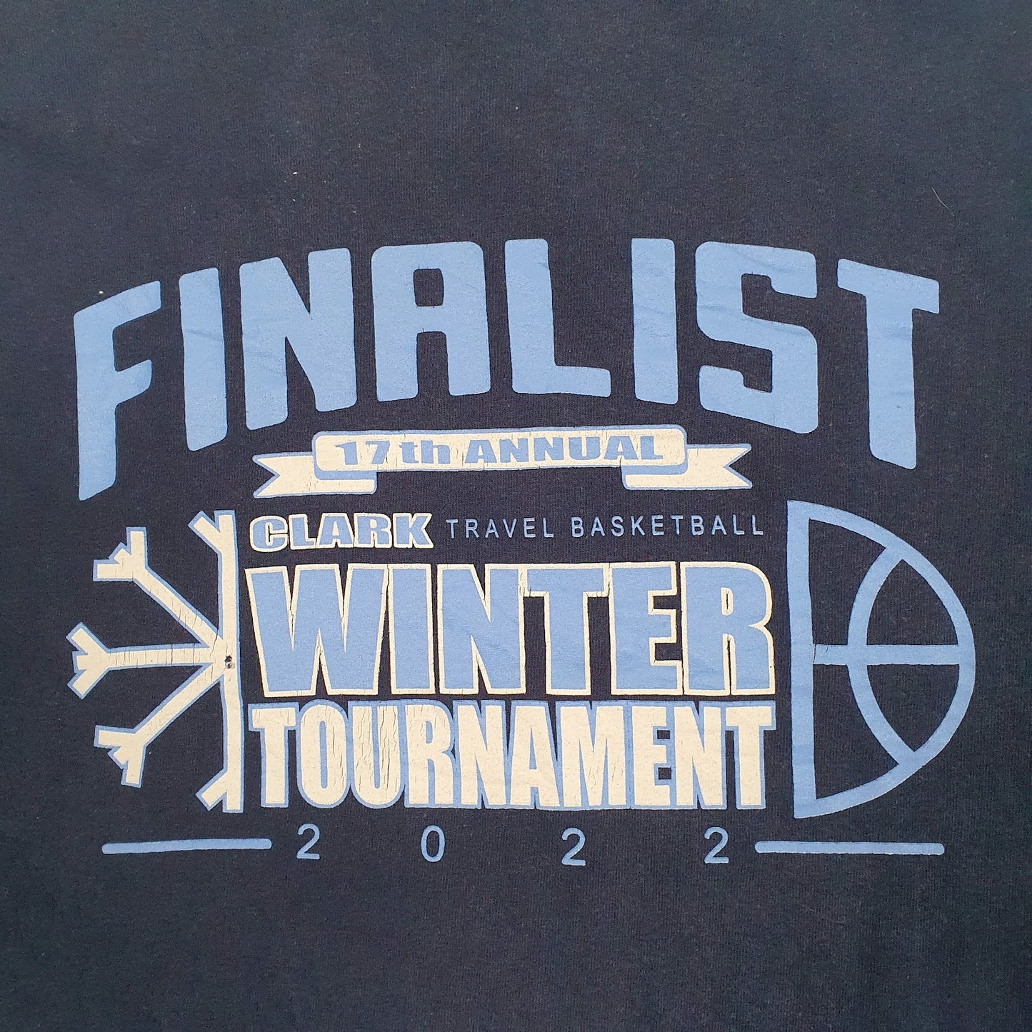 Mens Navy Unbranded Clark Basketball Winter Tournament  T Shirt