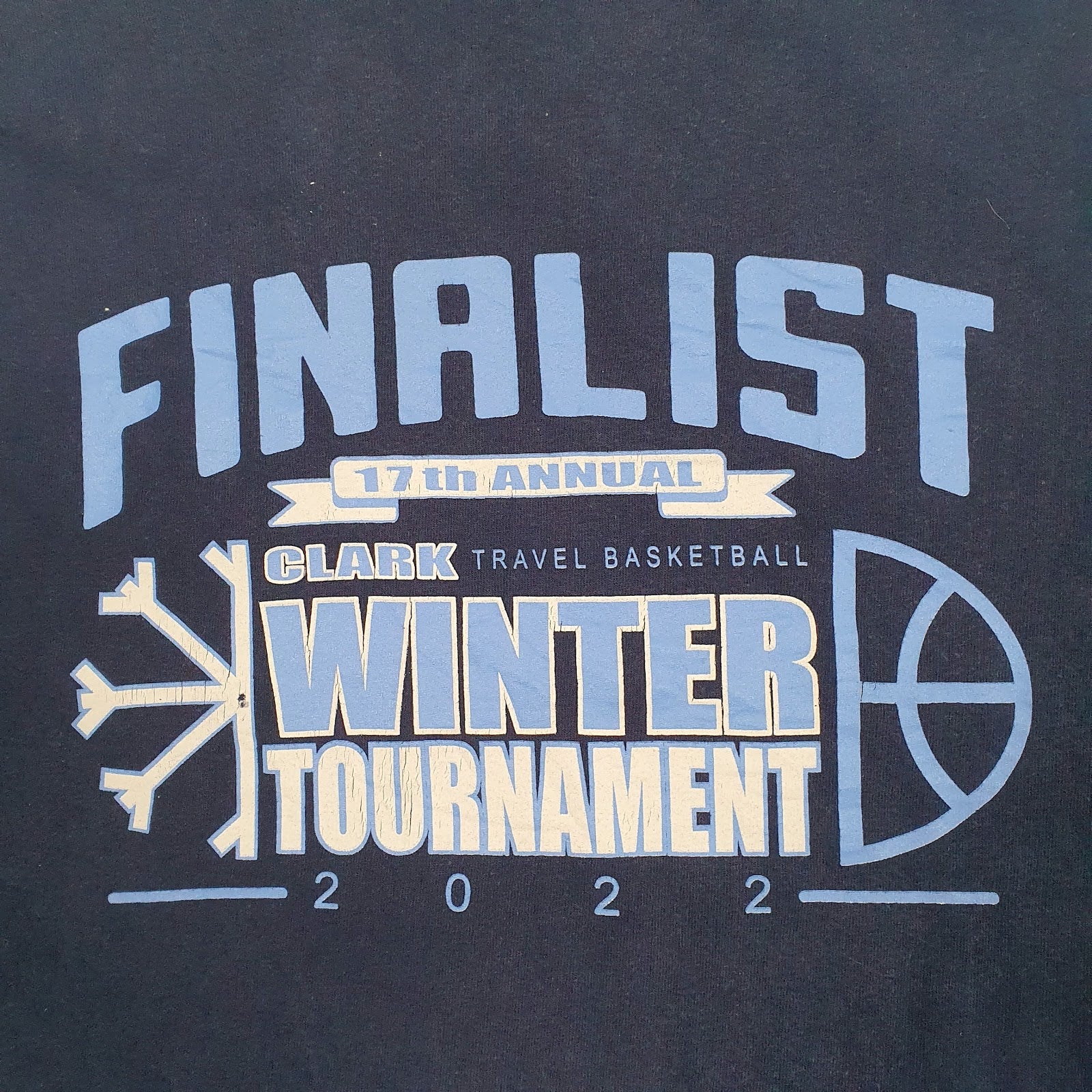 Mens Navy Unbranded Clark Basketball Winter Tournament  T Shirt