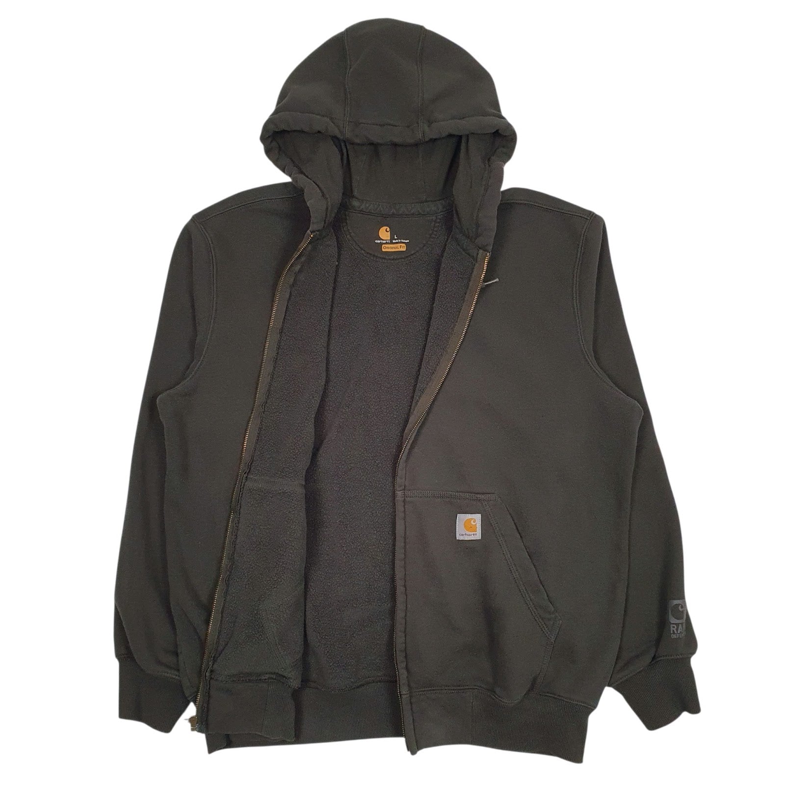 Mens Green Carhartt  Full Zip Jumper