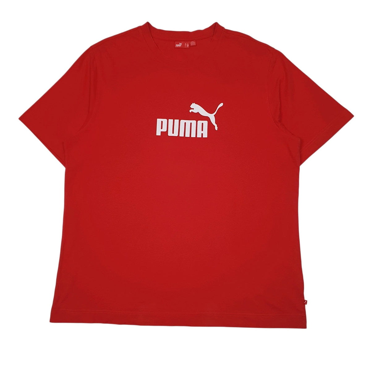 Mens Red Puma  Short Sleeve T Shirt