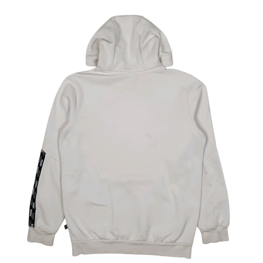 Mens White Puma  Hoodie Jumper