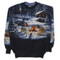 Mens Black Art Unlimited Vintage Graphic Crewneck Jumper