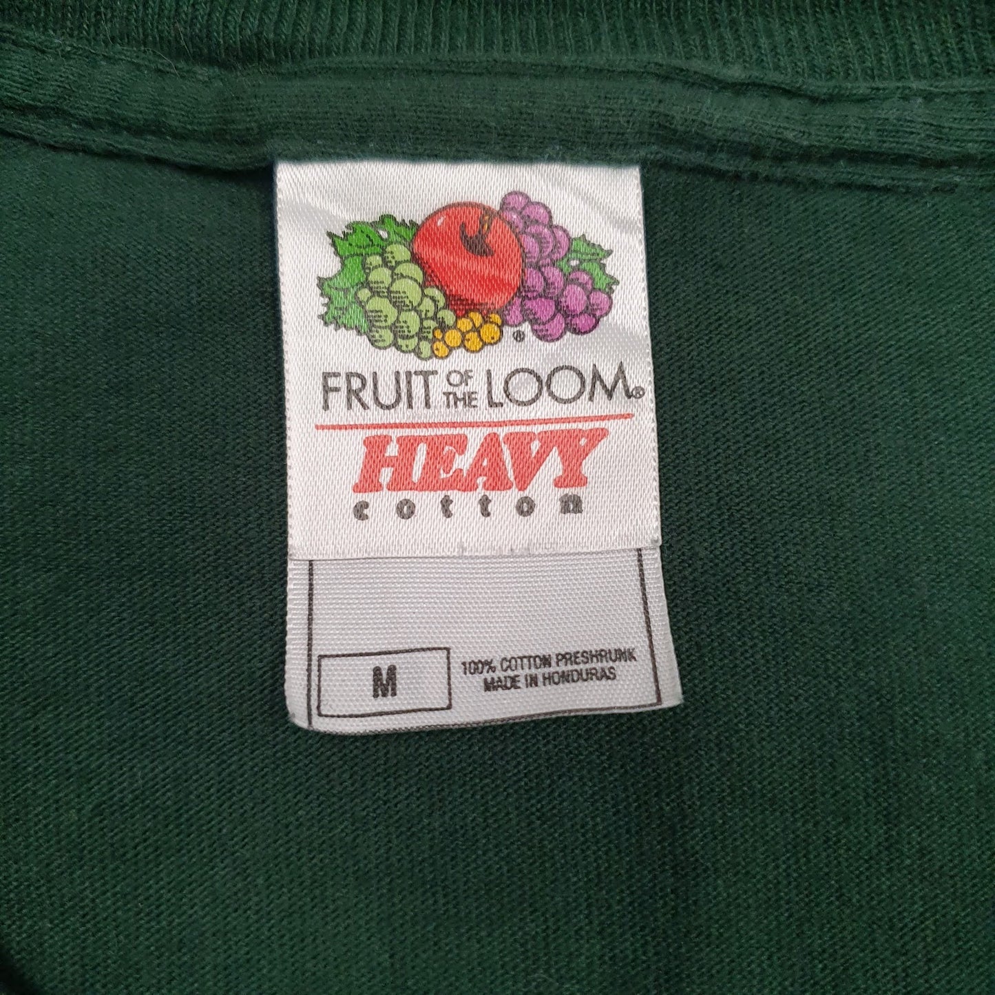 Mens Green Fruit Of The Loom   T Shirt