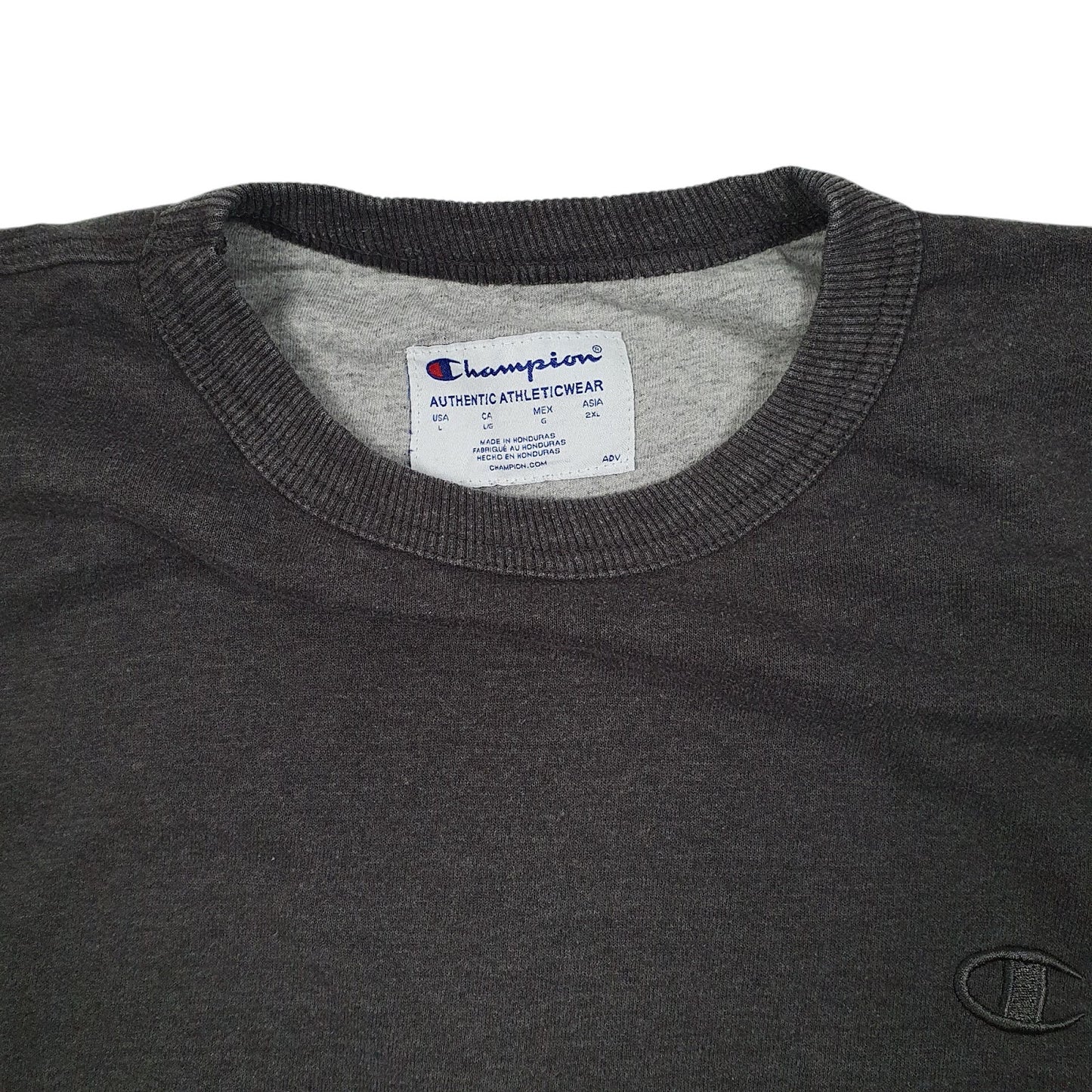 Mens Grey Champion  Crewneck Jumper
