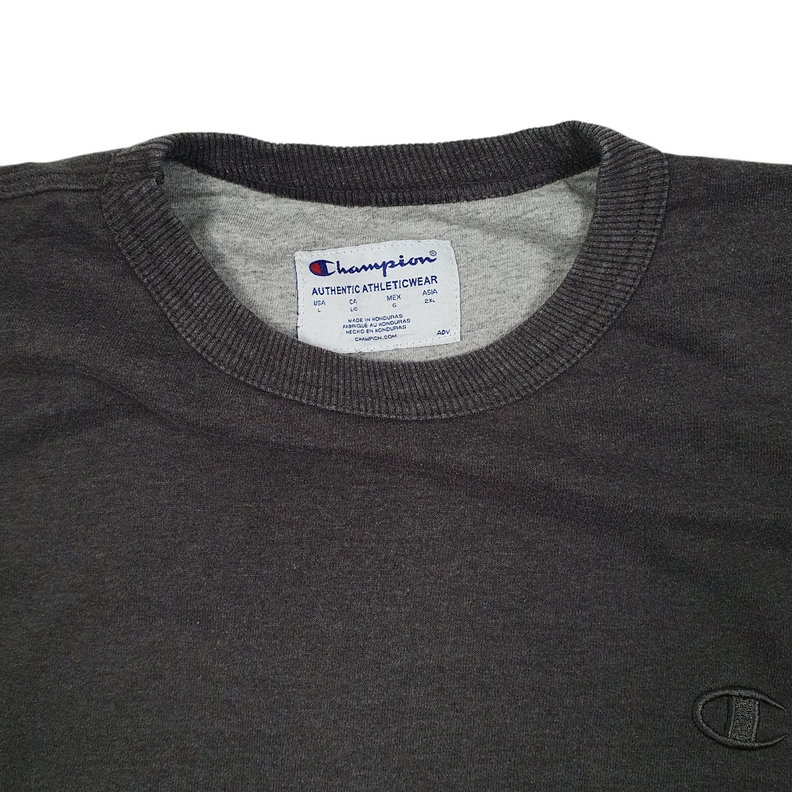 Mens Grey Champion  Crewneck Jumper