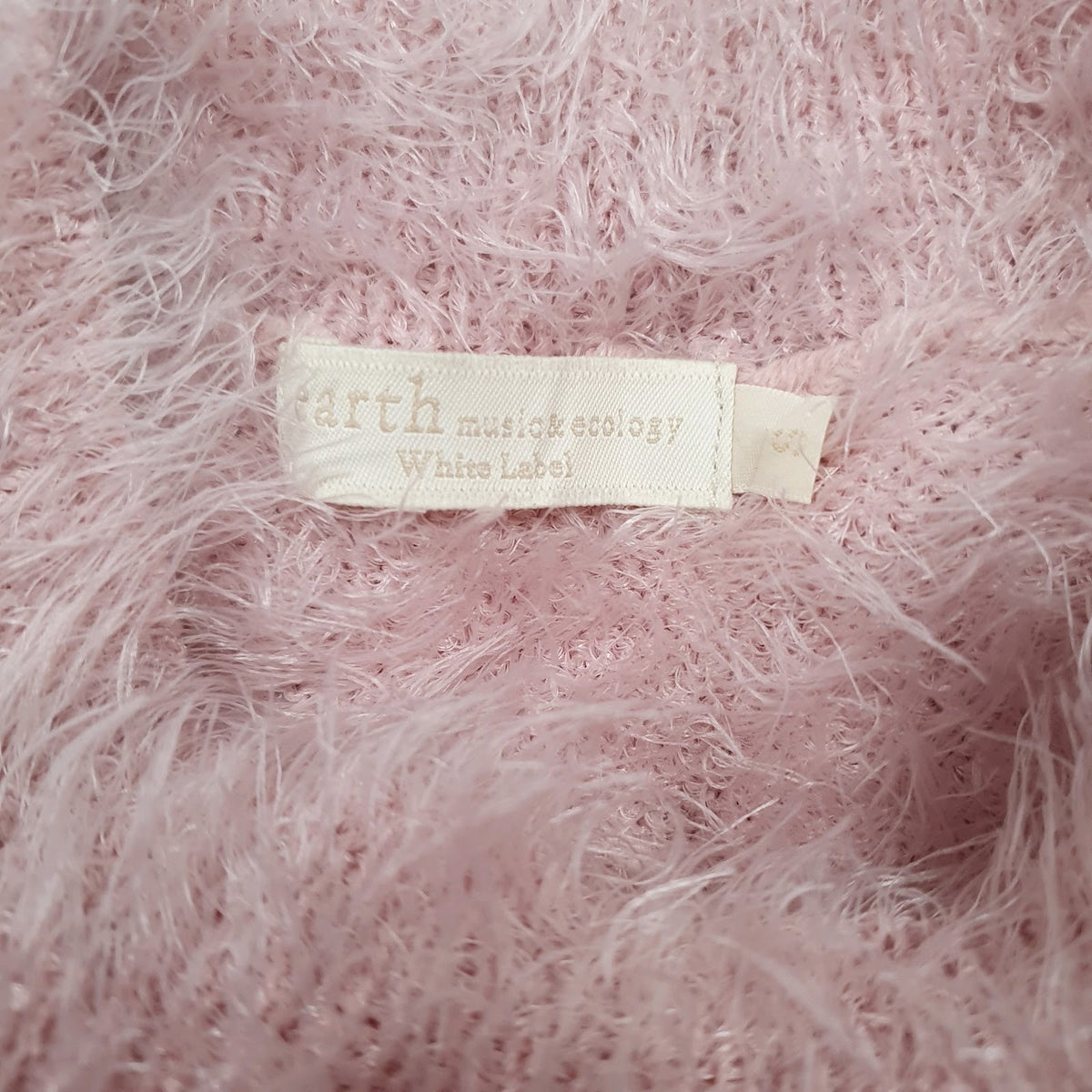 Womens Pink Earth Fluffy Crewneck Jumper