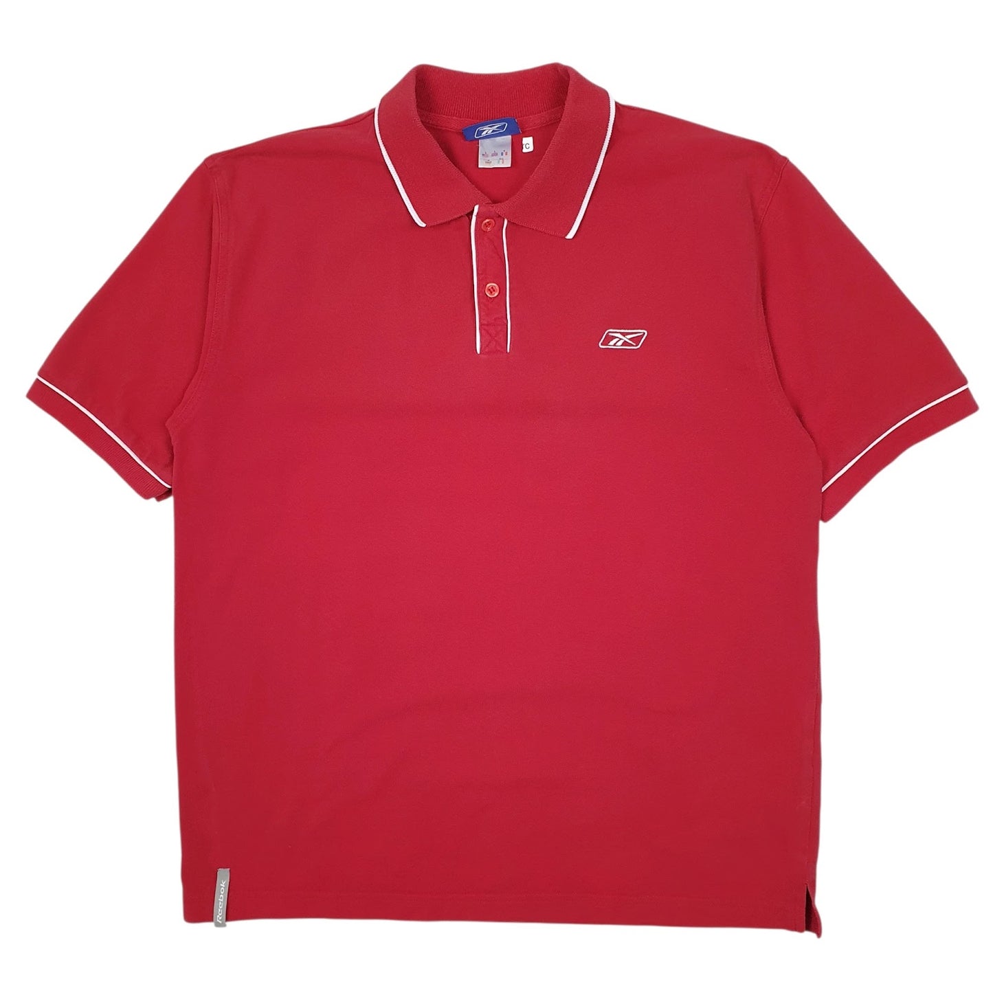 Mens Red Reebok  Short Sleeve Polo Shirt