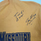 Mens Yellow Gildan Tim Barnes Central Missouri Football Camp Signed  T Shirt