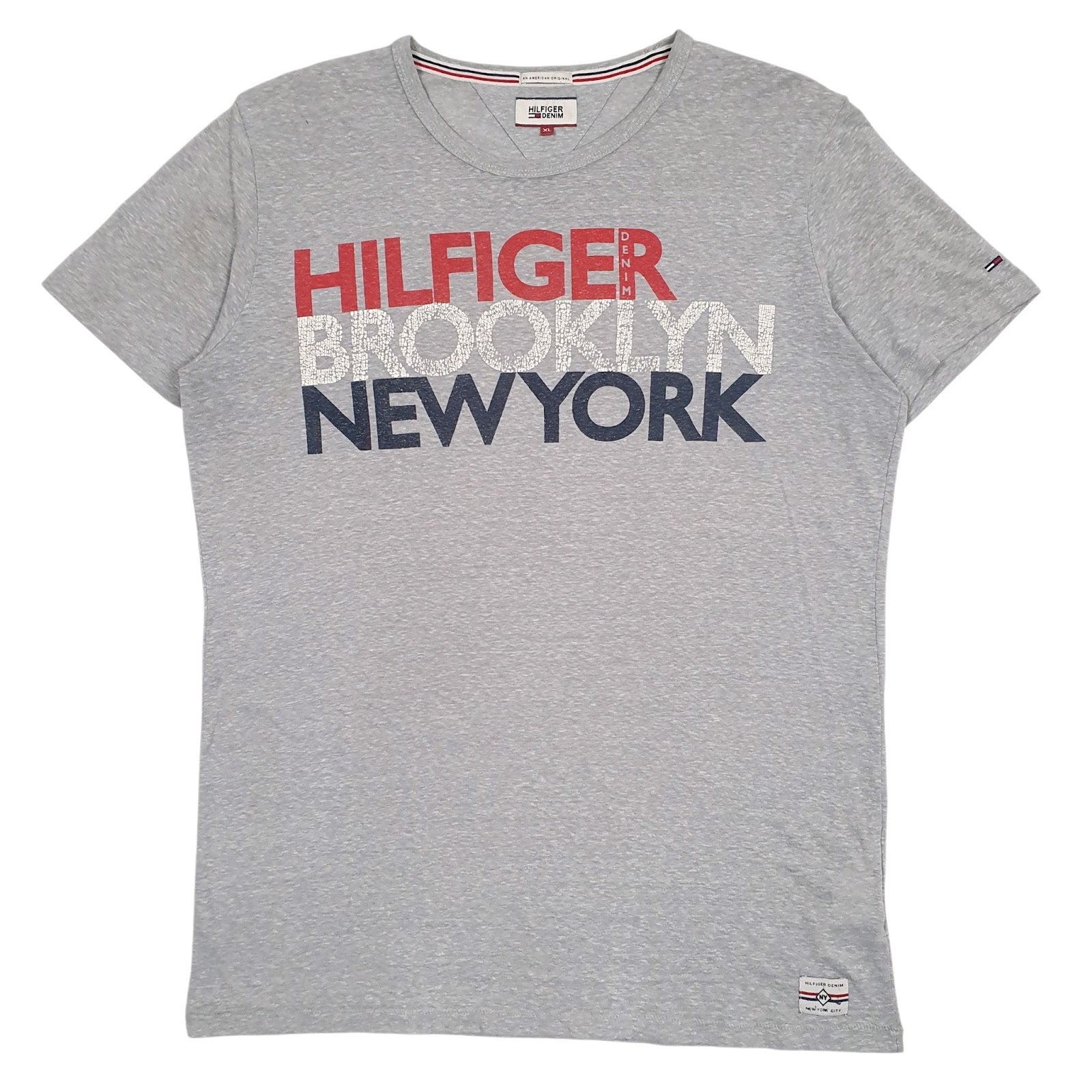 Mens Grey Tommy Hilfiger Spellout Short Sleeve T Shirt